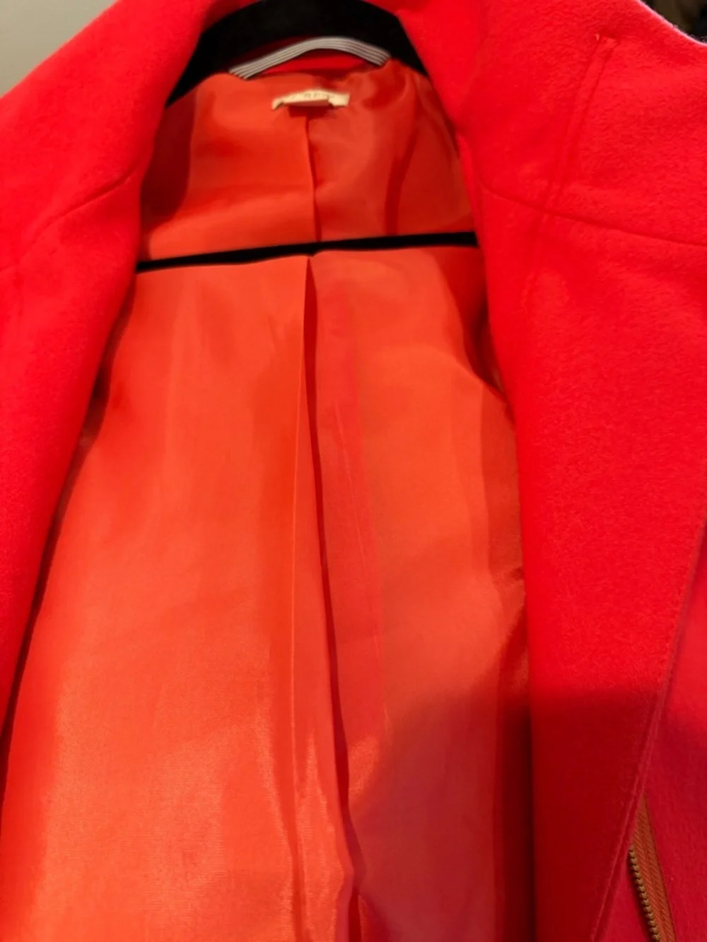 J. Crew Bright Red Wool Coat - Picture 2 of 7